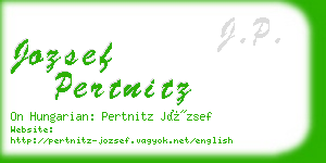 jozsef pertnitz business card